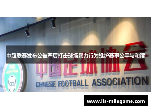 中超联赛发布公告严厉打击球场暴力行为维护赛事公平与和谐 中超联赛发布公告严厉打击球场暴力行为维护赛事公平与和谐